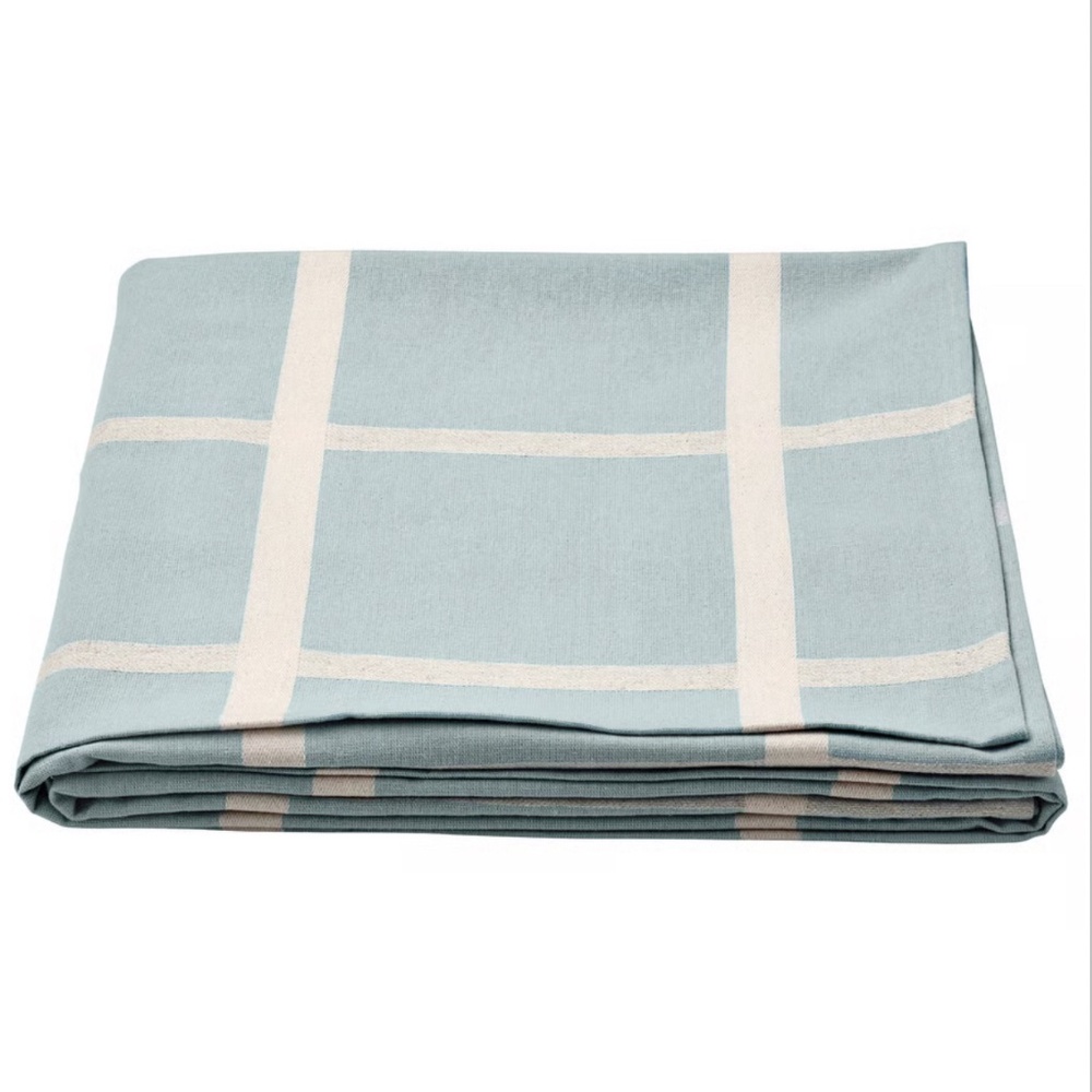 IKEA NISSOGA Tablecloth, Blue, 57"x94" (305.550.36) NEW